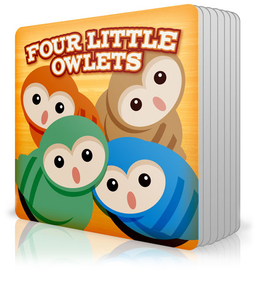 Barn owl Molly The Owl illustrated baby book Four Little Owlets